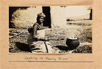 (SOUTH AFRICA) Homemade South African album with 24 exceptional photographs detailing the practices, customs, and people of the Mpondo